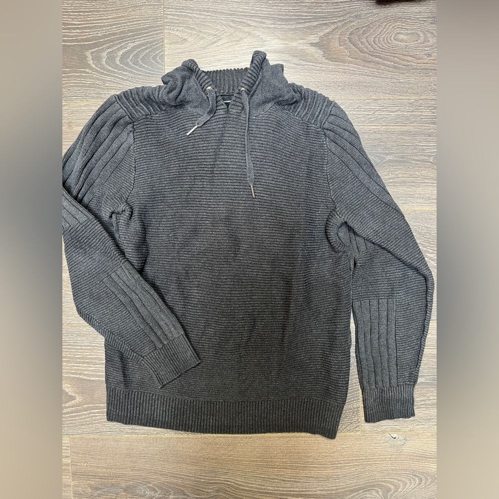 INC International Concepts Dark Gray Hooded Sweater